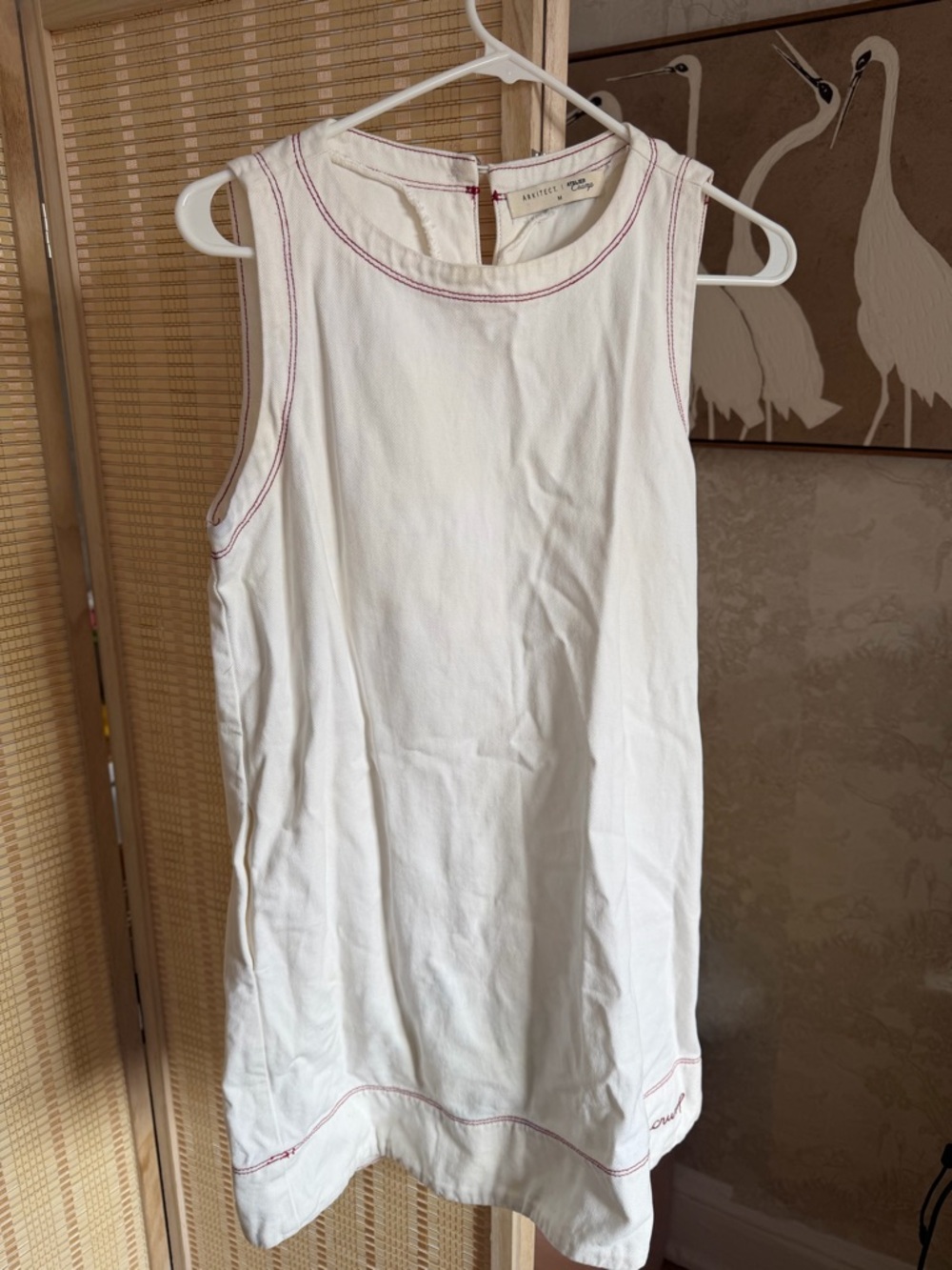 Denim White Mini Dress